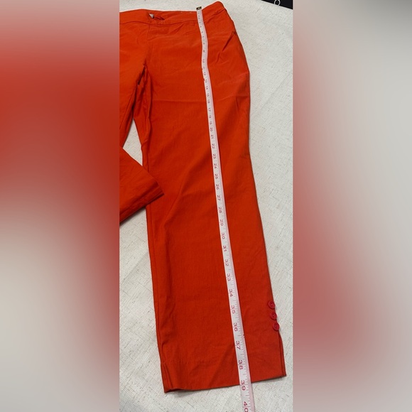 Chico's Bold Orange Straight Leg Pants - Picture 6 of 8